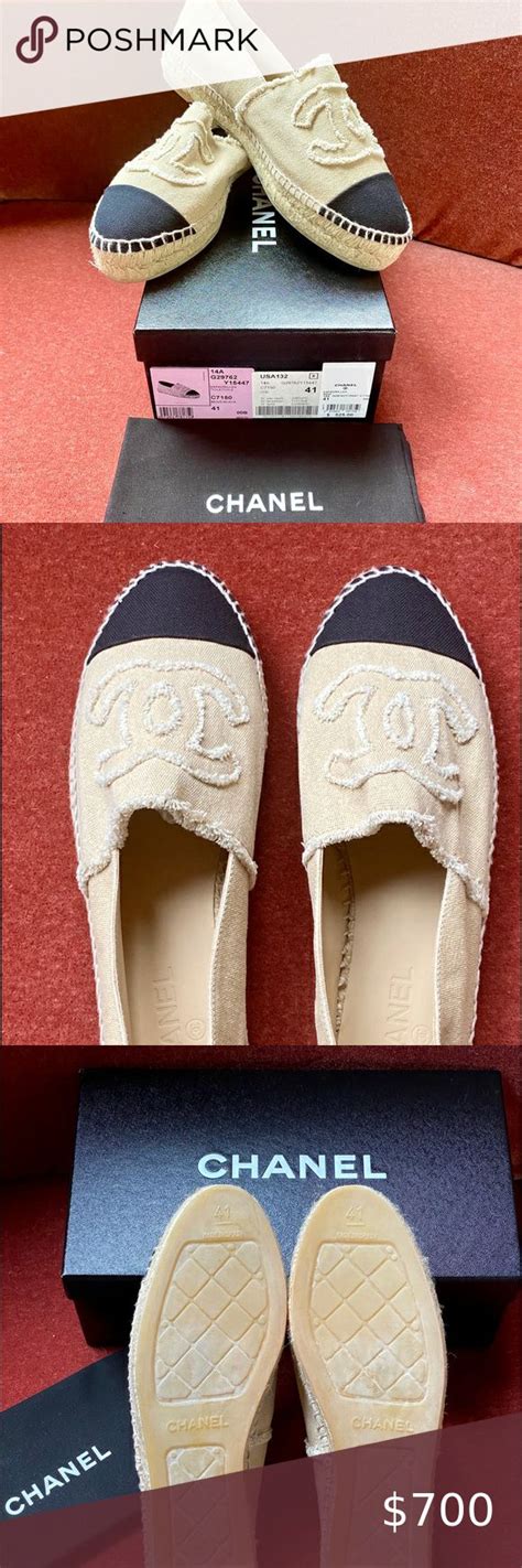 canvas chanel espadrilles|authentic Chanel espadrilles for sale.